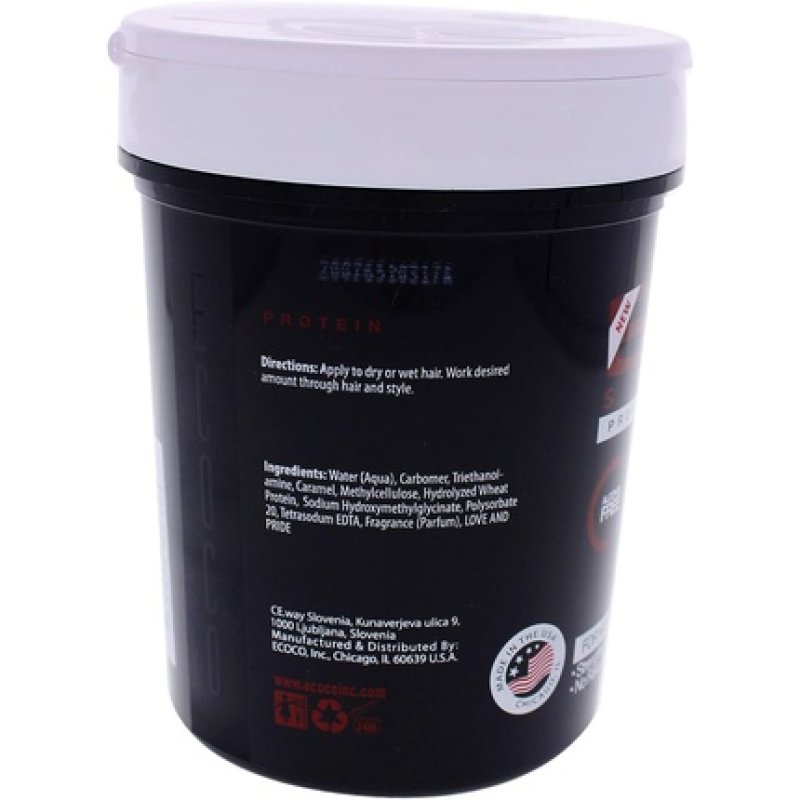 ECO Styler Black Professional Protein Styling Gel Jar Unscented 946ml
