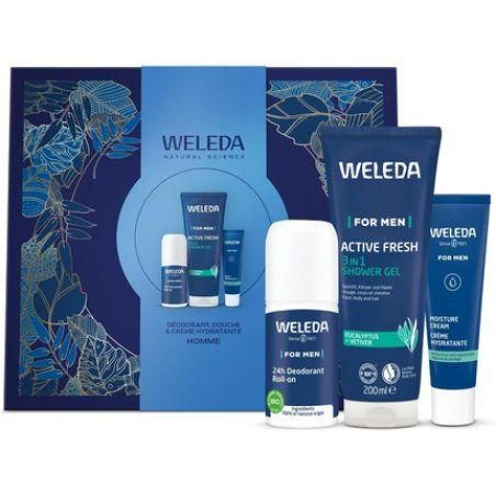 Weleda Men's Christmas Gift Set 2025 with Cream 30ml, Deodorant 50ml, Shower Gel 200ml