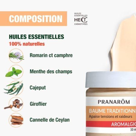 Pranarom Aromalgic Traditional Heating Effect Balm for Joints and Muscles 30ml