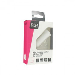DLH CHARGEUR VOITURE 2 PORTS USB 2.4A 12W
