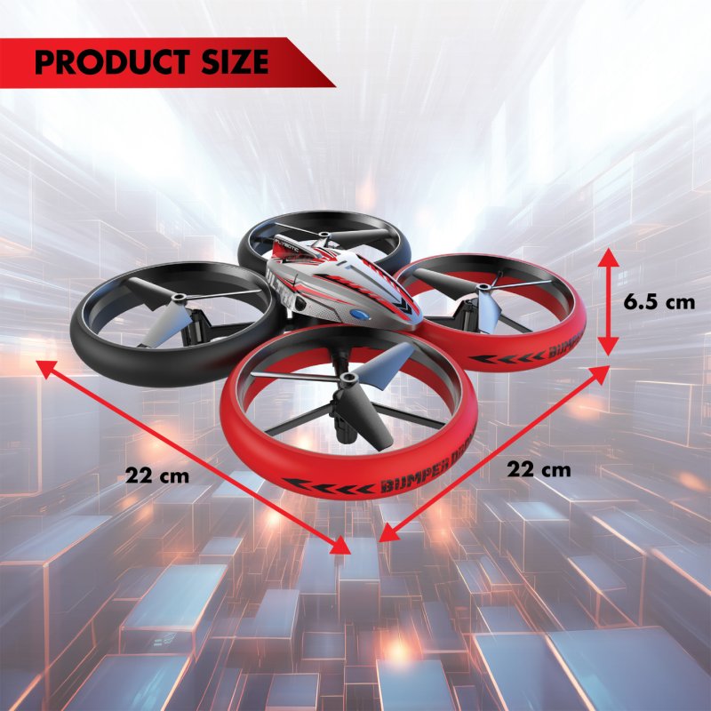 Silverlit - Bumper Drone Vision Wifi Camera - Red (84826)