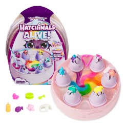 Hatchimals Alive, Rainbow Hatchery with 6 Mini Figures in Color Reveal Eggs & over 10 Accessories, Gifts & Stocking