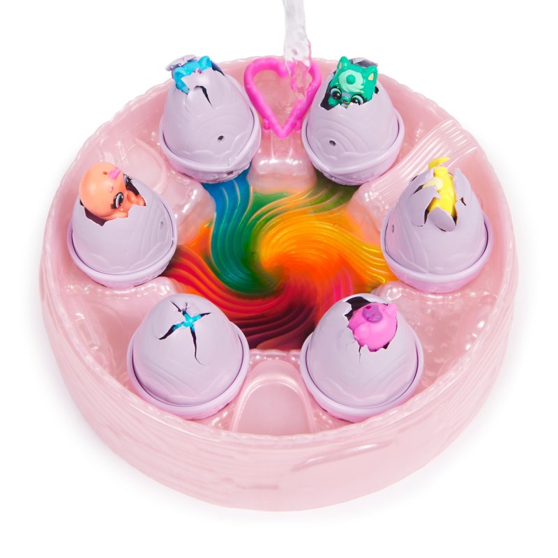 Hatchimals Alive, Rainbow Hatchery, Coffret avec 6 mini-figurines dans des œufs qui entraînent un changement de