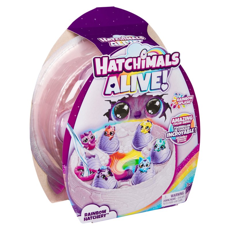 Hatchimals Alive, Rainbow Hatchery with 6 Mini Figures in Color Reveal Eggs & over 10 Accessories, Gifts & Stocking