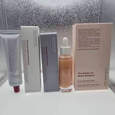 Serumkind The Poetry of Black Blossom Drop & Hand Serum Set Full Size New in Box