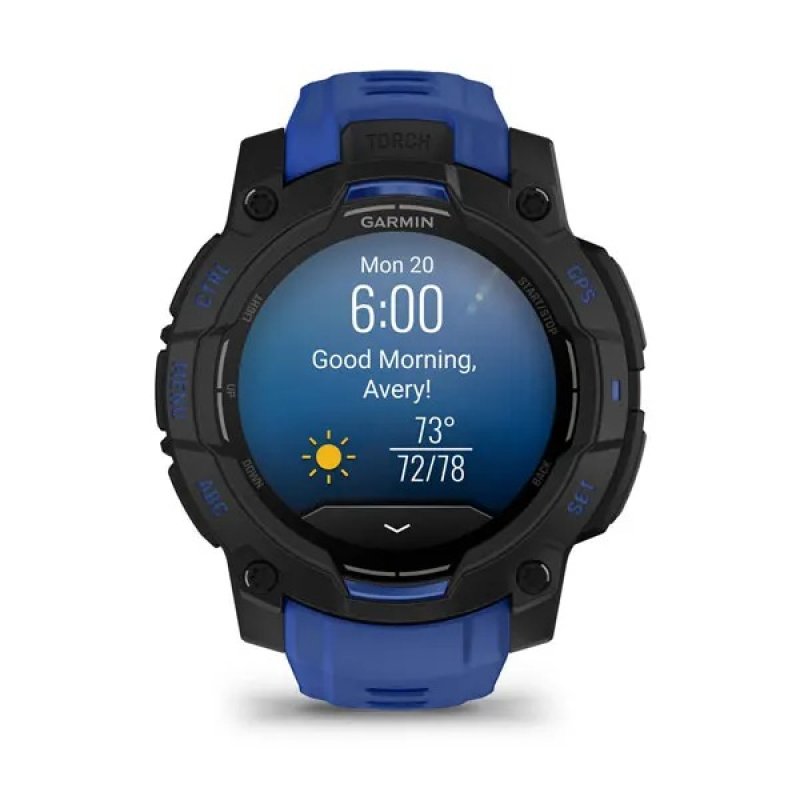 Garmin Instinct 3 3,05 cm (1.2") AMOLED 45 mm Numérique 390 x 390 pixels Noir GPS (satellite)