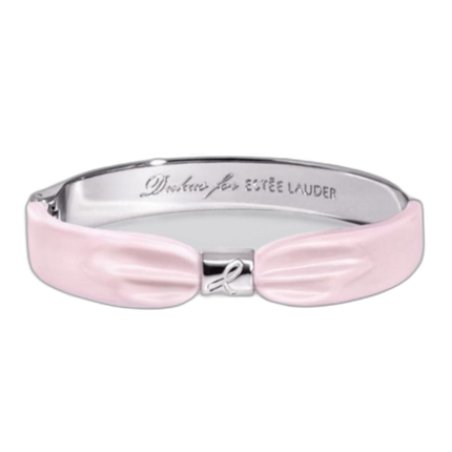Estee Lauder Dukas Collection 2021 Pink Ribbon Base Metal Bracelet For Women