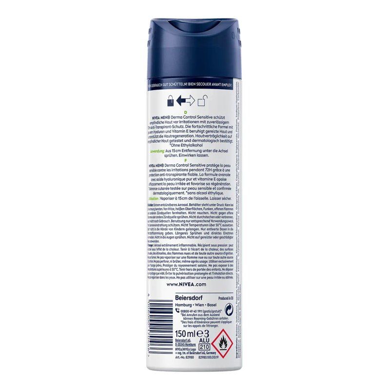 Nivea Men Deodorant Derma Sensitive 150ml