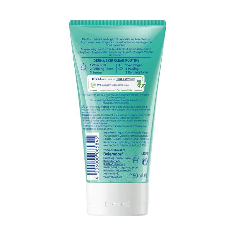 NIVEA Derma Skin Clear Peeling Unisexe Gel 150 ml