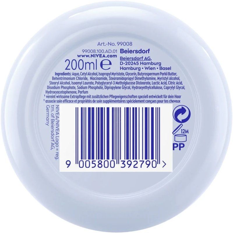 NIVEA 9005800392790 masque pour cheveux 200 ml Femmes