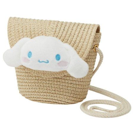 HELLO KITTY - Cinnamoroll - Sac bandoulière en paille 13.8x11.5cm