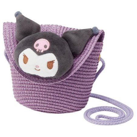 HELLO KITTY - Kuromi - Sac bandoulière en paille 13.8x11.5cm