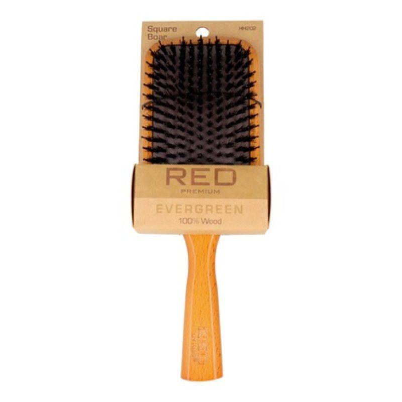 Red Kiss Premium Evergreen Wooden Brush Square Board Paddle