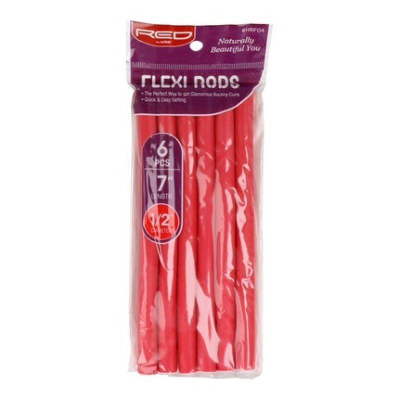 Red Kiss Flexi Rods 7 12 6 Pieces Pack For Hair Styling