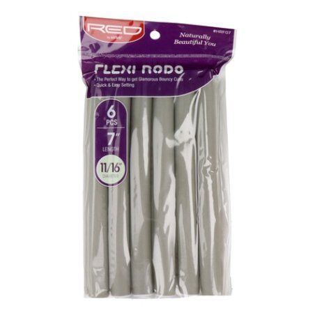 Red Kiss Flexi Rods 6 Pieces In Gray