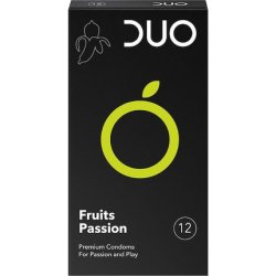 Duo Fruit Passion Condoms With Flavors 12 Pieces