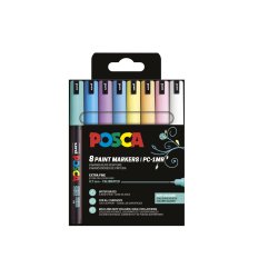 POSCA 442258 Marker UNI PC-1MR 8er Set Soft Col