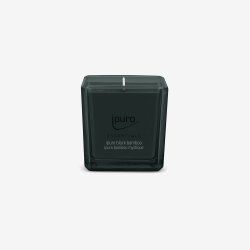 ipuro ESSENTIALS black bamboo bougie en cire Carré Ambre, Pomme, Jasmin, Citron, Melon, Musc blanc Vert 1 pièce(s)