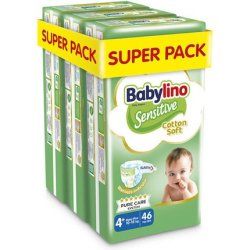 Babylino Sensitive Cotton Soft No4 Diapers For Babies 1015kg Super Pack