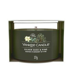 Yankee Candle Glass Votive Candle Silver Sage & Pine 37g Scented Candle