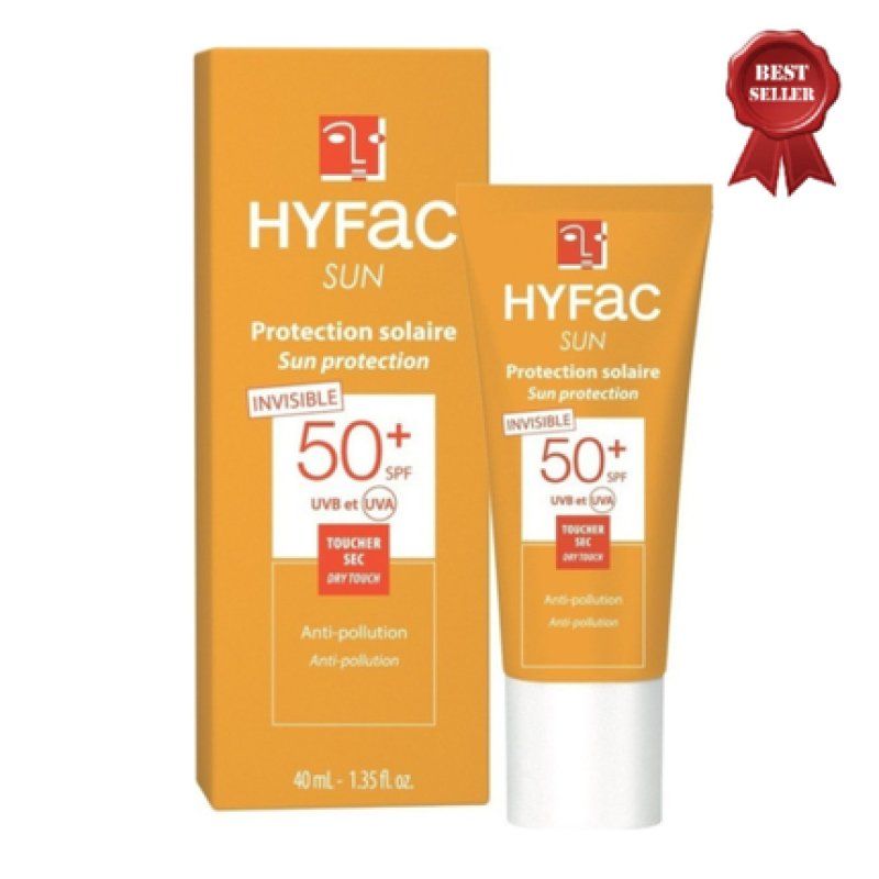 Hyfac Sun Protection SPF50 Invisible Dry Touch Face Anti-Pollution 40ml