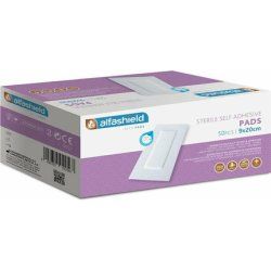 Karabinis Medical Alfashield Self Adhesive Pad Sterile Nonadhesive Hypoallergenic 9cm X 20cm Pack Of 50