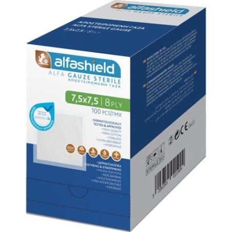 Karabinis Medical Alfashield Sterile Gauze 75 X 75 8ply 100 Pieces