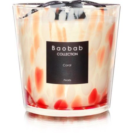 Baobab Pearls Coral Scented Candle 8 Cm