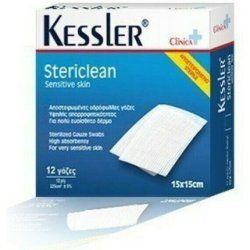 Kessler Clinica Stericlean Sterile Absorbent Gauzes 15x15cm Pack Of 12