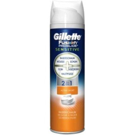 Gillette Fusion ProGlide 2 In 1 Active Sport Shaving Foam 250ml