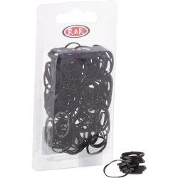Aa Rubber Hair Elastics Thick Black Pack Of 150