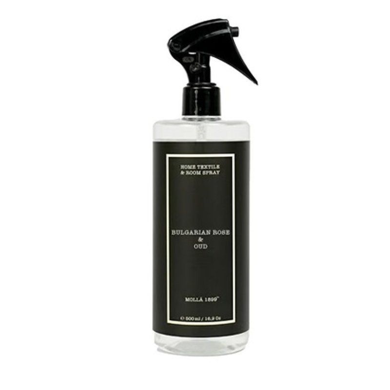 Cereria Molla Home Spray Black Bulgarian Rose Oud Home Textile Room Spray 500 Ml
