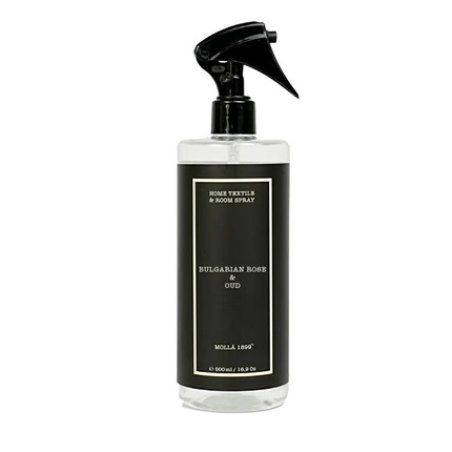 Cereria Molla Home Spray Black Bulgarian Rose Oud Home Textile Room Spray 500 Ml