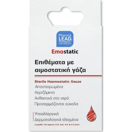 Pharmalead Emostatic Dressings With Hemostatic Gauze 20 Pieces