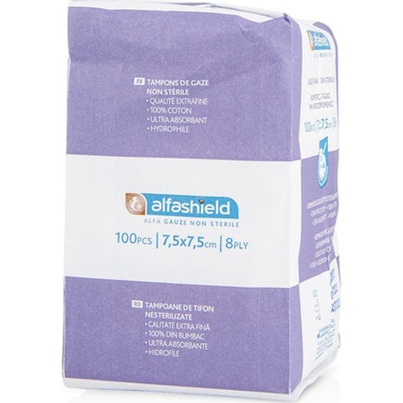 Karabinis Medical Alfashield Alfa Gauze Nonsterile Gauzes 75 X 75cm 8ply 100 Pieces