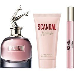 Jean Paul Gaultier Scandal Eau de Parfum Spray and Body Lotion Set 80ml and 75ml with 10ml Mini Spray