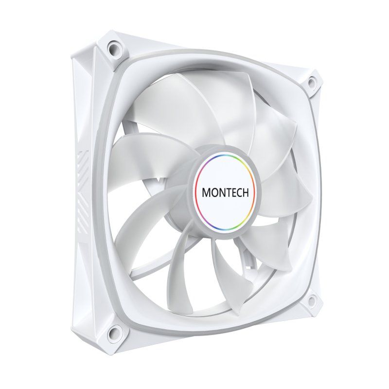 Montech RX120 PRO PWM Reverse Lüfter, ARGB - 3er-Pack, 120mm, weiß