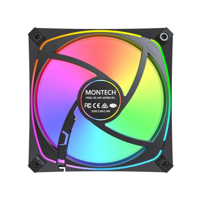 Montech AX120 PRO Computer case Fan 12 cm Black 1 pc(s)