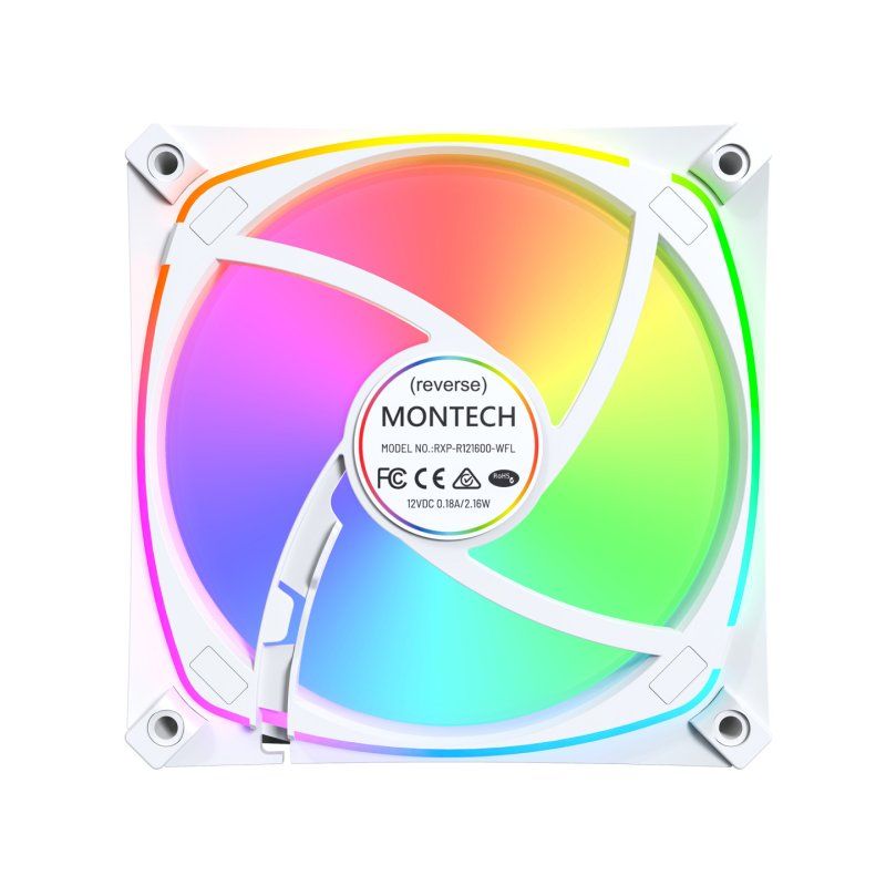 Montech RX120 PRO Computer case Fan 12 cm White 1 pc(s)