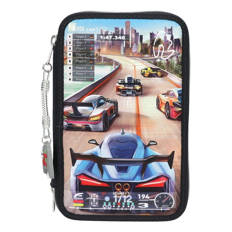 Dino World Action 0413712 trousse à crayons Métal, Polyester, Polypropylène (PP), Silicone, Zinc Multicolore