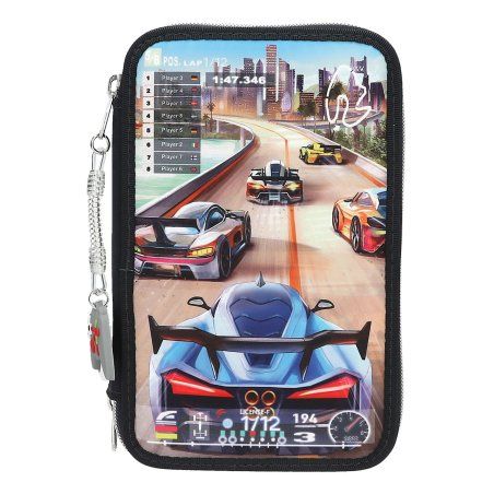 Dino World Action 0413712 trousse à crayons Métal, Polyester, Polypropylène (PP), Silicone, Zinc Multicolore