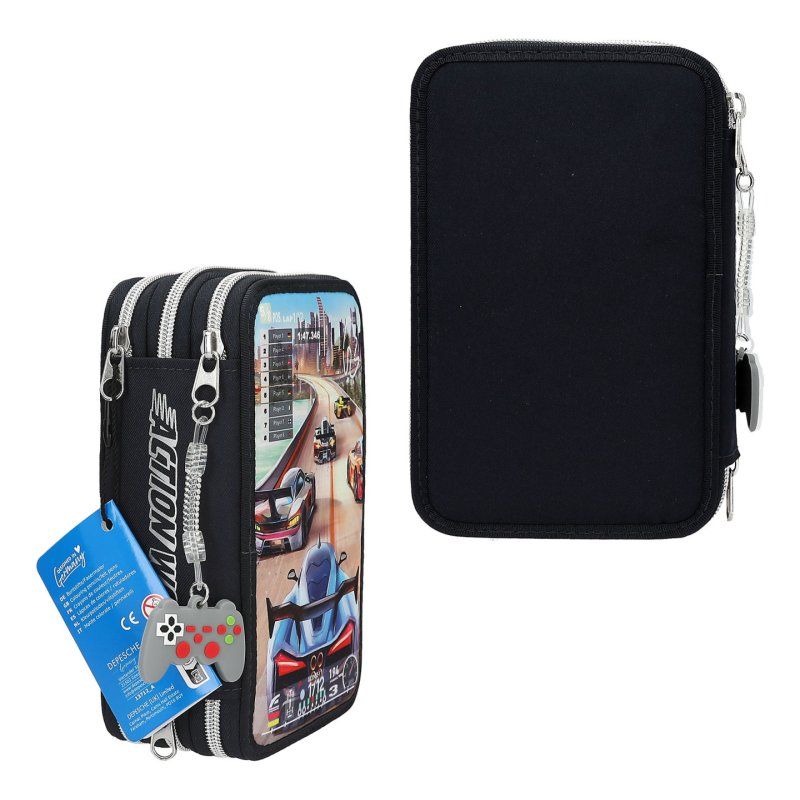 Dino World Action 0413712 trousse à crayons Métal, Polyester, Polypropylène (PP), Silicone, Zinc Multicolore