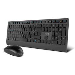 NOX NXLITEDUOSP clavier Souris incluse Maison RF sans fil Bluetooth QWERTY Espagnole Noir