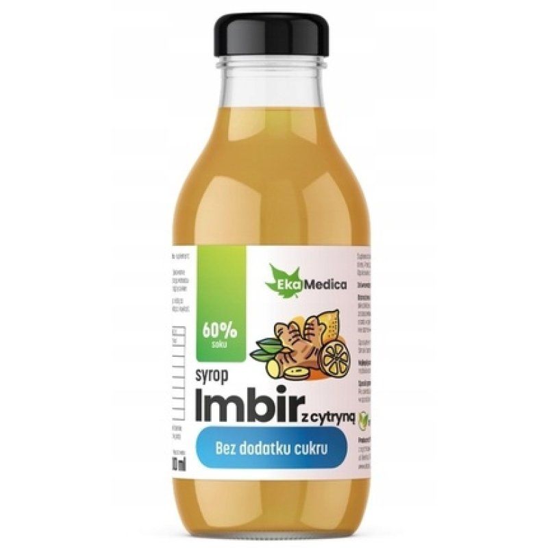 Ekamedica Ginger Syrup With Lemon Sugarfree 300 Ml