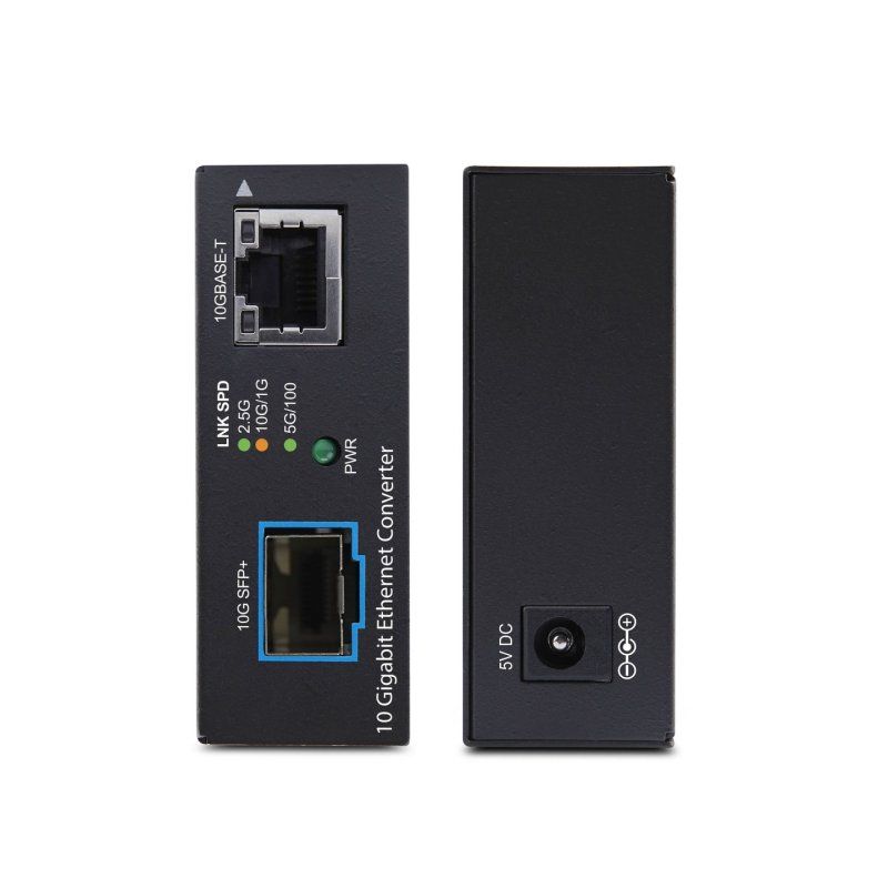 StarTech.com 10GbE Multi-Gigabit Open SFP Fiber Media Converter, 10G/5G/2.5G/1G/100M, Copper to 10GBASE-X SFP ,