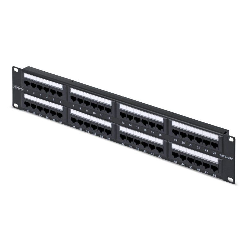 PANNEAU PATCH CAT6 48 PORTS 2U MONT EN RACK RJ45 110 TYPE