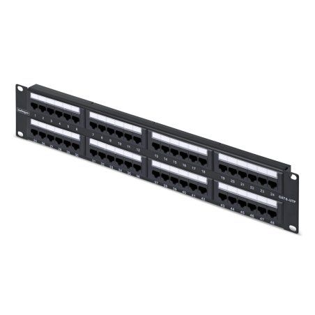StarTech.com 48-Port 2U Rackmount Cat6 Patch Panel, RJ45, UTP, 110 Punch-Down, Cat 6 Ethernet Patch Panel for Network