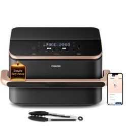 Cosori Dual Blaze Twinfry Chef Edition Double 10 L Stand-alone 2800 W Hot air fryer Dark Grey, Rose gold