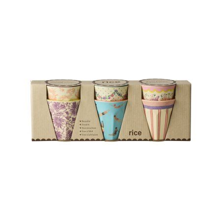 Rice - Melamine Cups with Glory Days Prints - Small - 160 ml