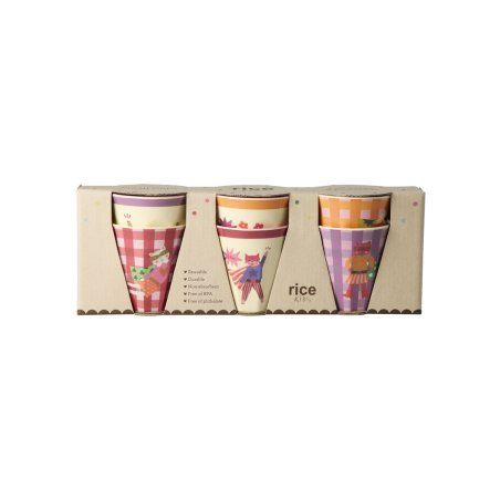 Rice - Melamine Kids Cup with Hero Print - Pink - Small - 160 ml